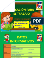 Educación para el trabajo 4to grado