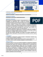 Projeto de Extensão - Formação Pedagógica em Matemática