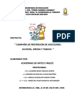 Proyecto Prevención de Adicciones 2020-2021 Artes e Ingles PDF