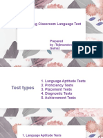 Designing Classroom Language Test Tajimuratova Gulnaz
