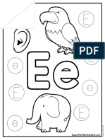 Preschool Letter EWorksheet