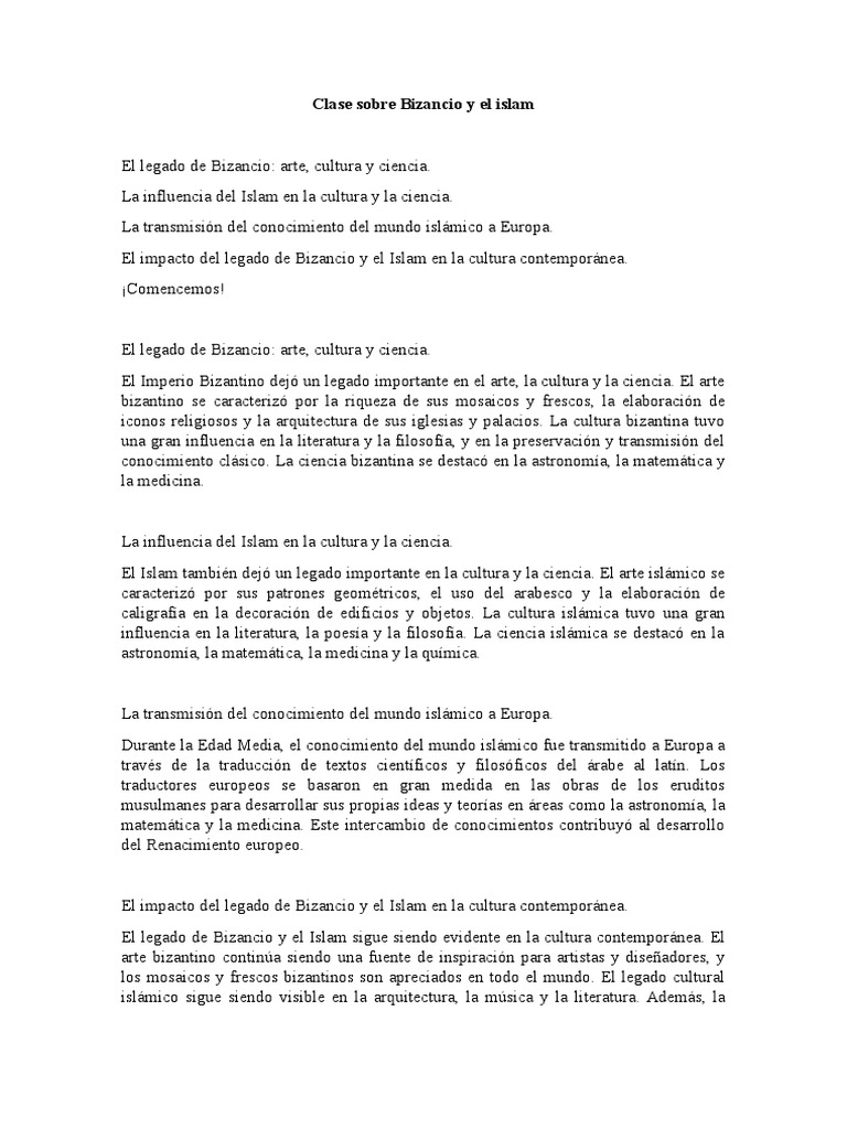 Legados de Bizancio e Islam en Cultura | PDF | imperio Bizantino | Science