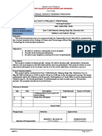Activity Proposal Form For NSTP