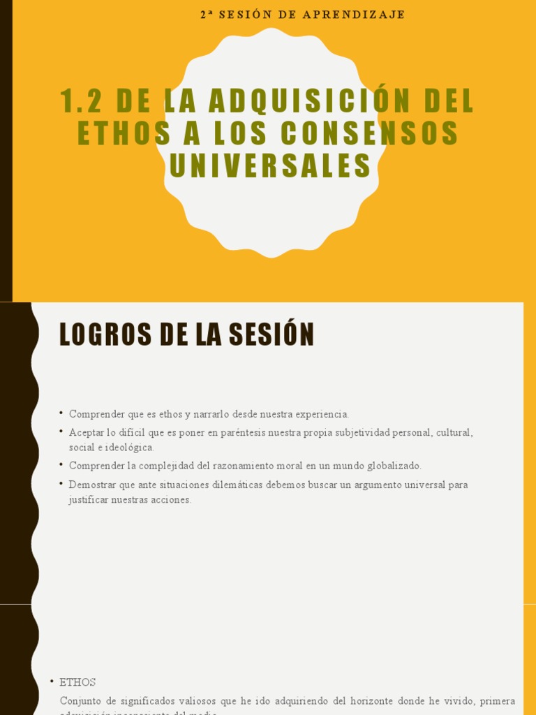 1.2 de La Adquisición Del Ethos A Los Consensos Universales | PDF ...
