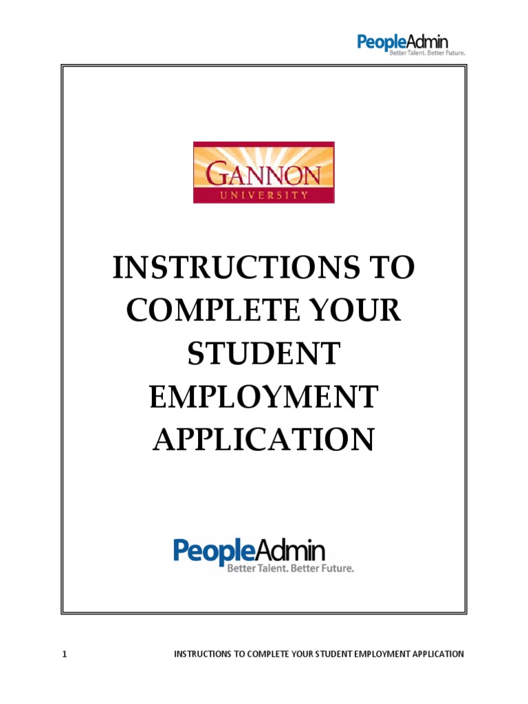 Work Study Application Process PDF