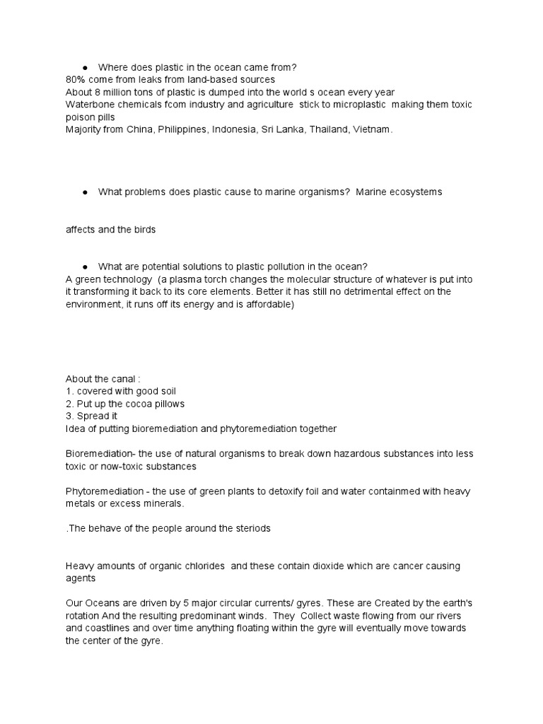 A Plastic Ocean PDF Plastic Oceans