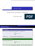 MA 207 TSC Power Series and Legendre Polynomials