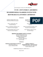 Development of A New Energy-Absorbing Roadside/Median Barrier System With Restorable Elastomer Cartridges