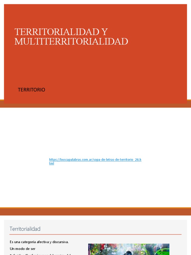 Territorialidad y Multiterritorialidad PDF Patrimonio cultural