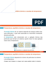 Temperatura, Equilíbrio Térmico e Escalas de Temperatura