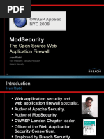 OWASP NYC 2008-Web Intrusion Detection With ModSecurity