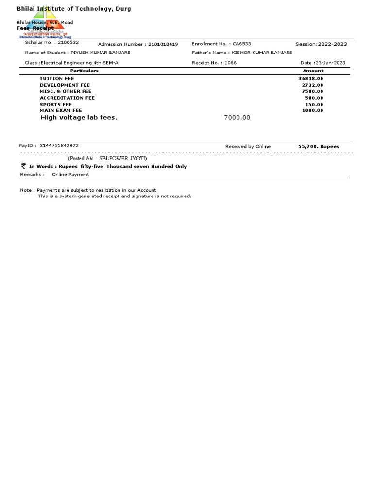 High Voltage Lab Fees. 7000.00 PDF