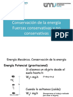 Conservación de La Energía - Fuerzas Conservativas y No Conservativas. 2022 PDF