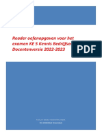 DU - 2022 2023 Reader Oefenopgaven KE 5 Kennis Bedrijfseconomie Jaar 3 (Update 06-09-2022 TEE) PDF