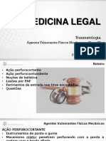 Lesões por armas de fogo: características dos ferimentos de entrada