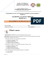 Philippine high school student's accounting worksheet