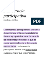 Democracia Participativa: Ideología Política