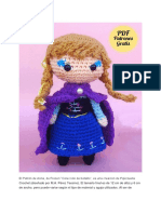 Anna de Frozen Muneca Patron PDF Gratis en Espanol