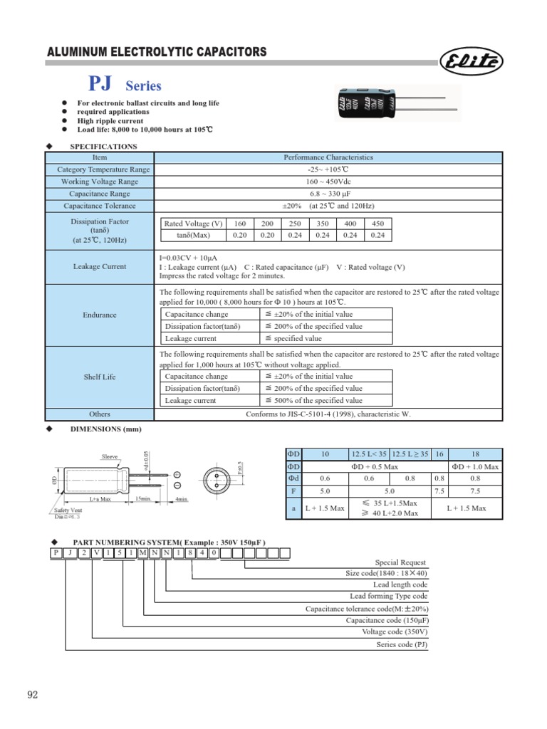 PJ Elite | PDF | Capacitor | Electrical Equipment