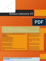 Bahasa Indonesia VII Selasa 15-11-22