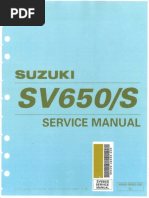 SUZUKI SV650A/XA サービスマニュアル Suzuki SV650, A, XA '17-'19 Service Manual (99500-36240-03E) | PDF