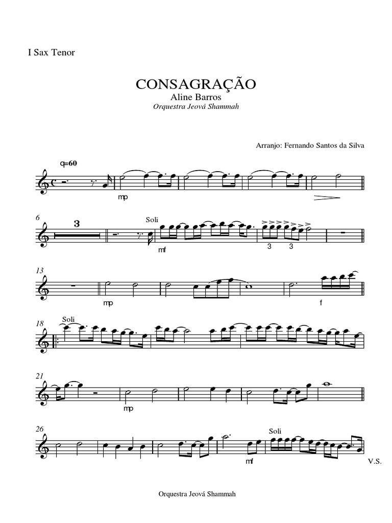 CONSAGRAÇÃO I Sax Tenor.pdf | PDF