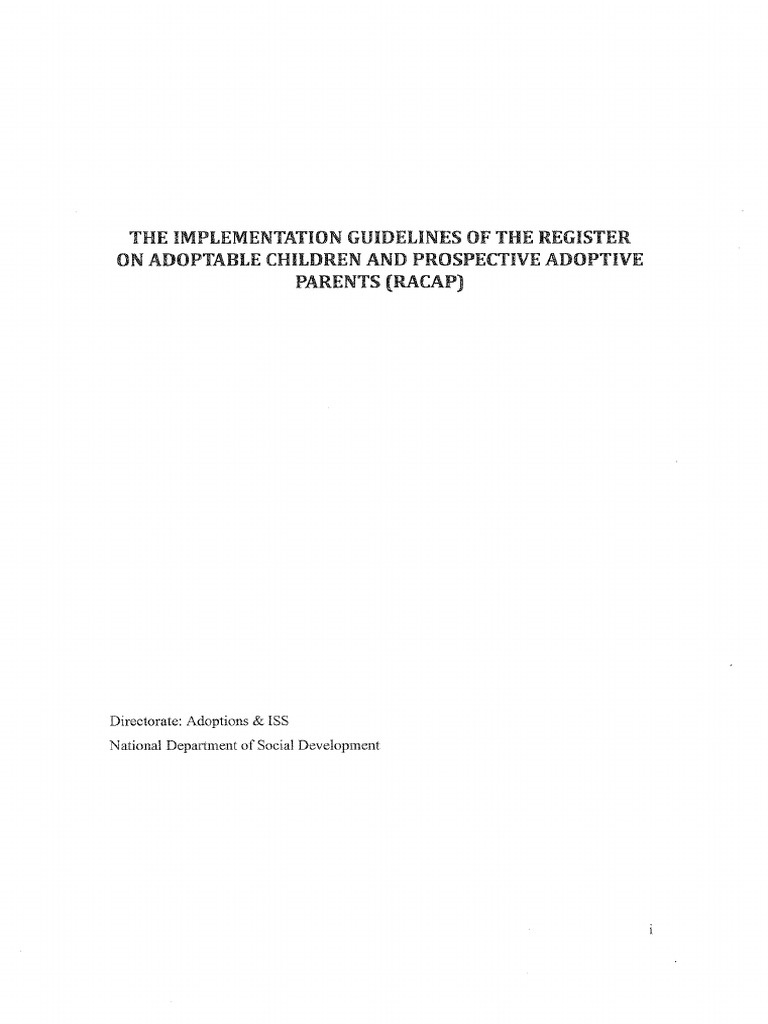 RACAP Guidelines | PDF