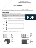 Prueba Matemática 4° - Fracciones