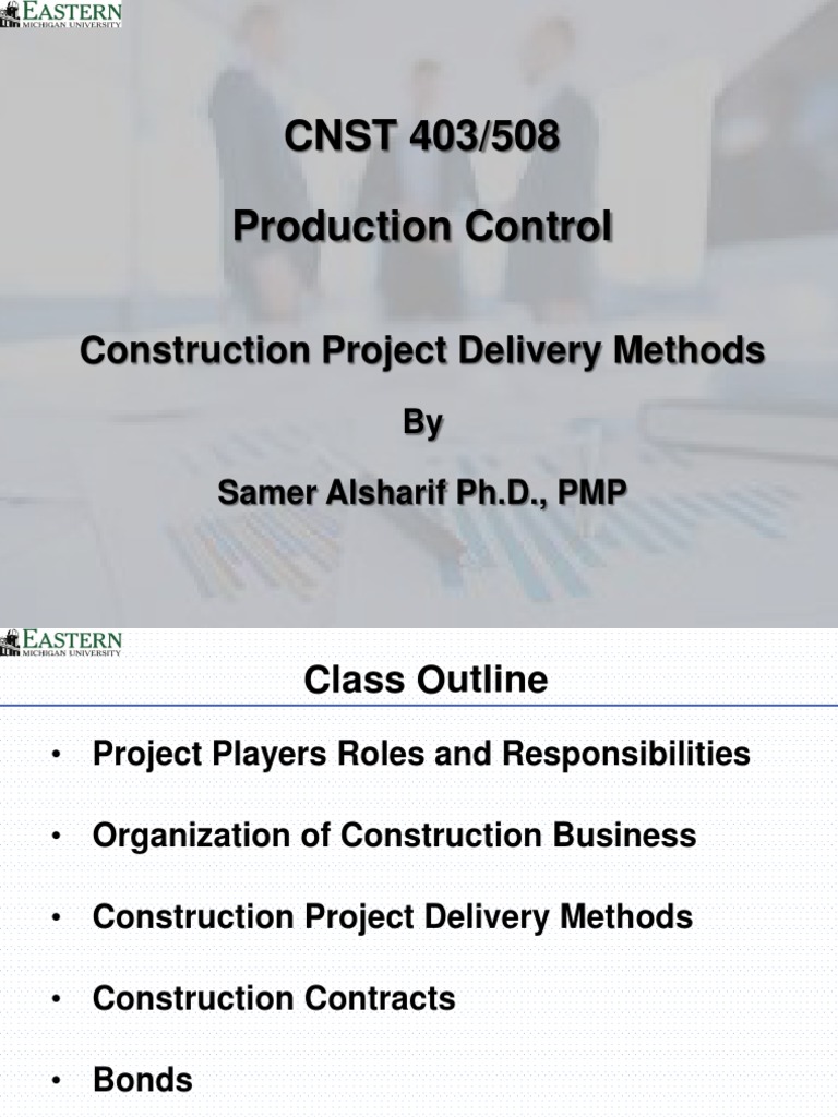 Construction Project Delivery Methods PDF General Contractor