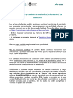 Recuperación y Cambios Transitorios (Voluntarios) de Comisión