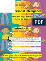 Intrapersonal Intelligence.