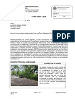 Informe actividades Subestación Robles