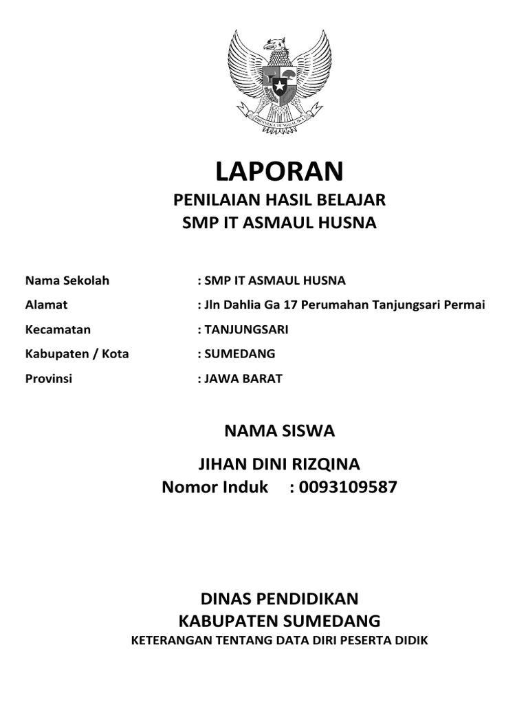 Format Rapot Manual SMP 2022 | PDF