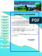 Barangay Clearance Kuya