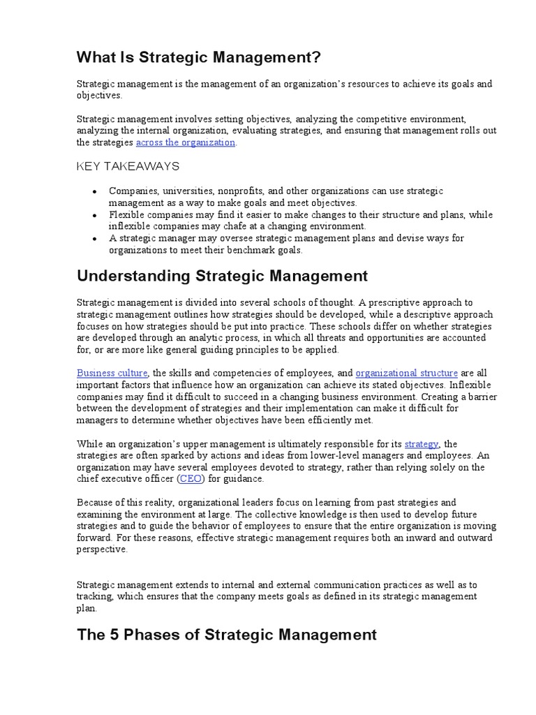 Strategic Management in High-Tech Firms | PDF | Strategic Management | Goal