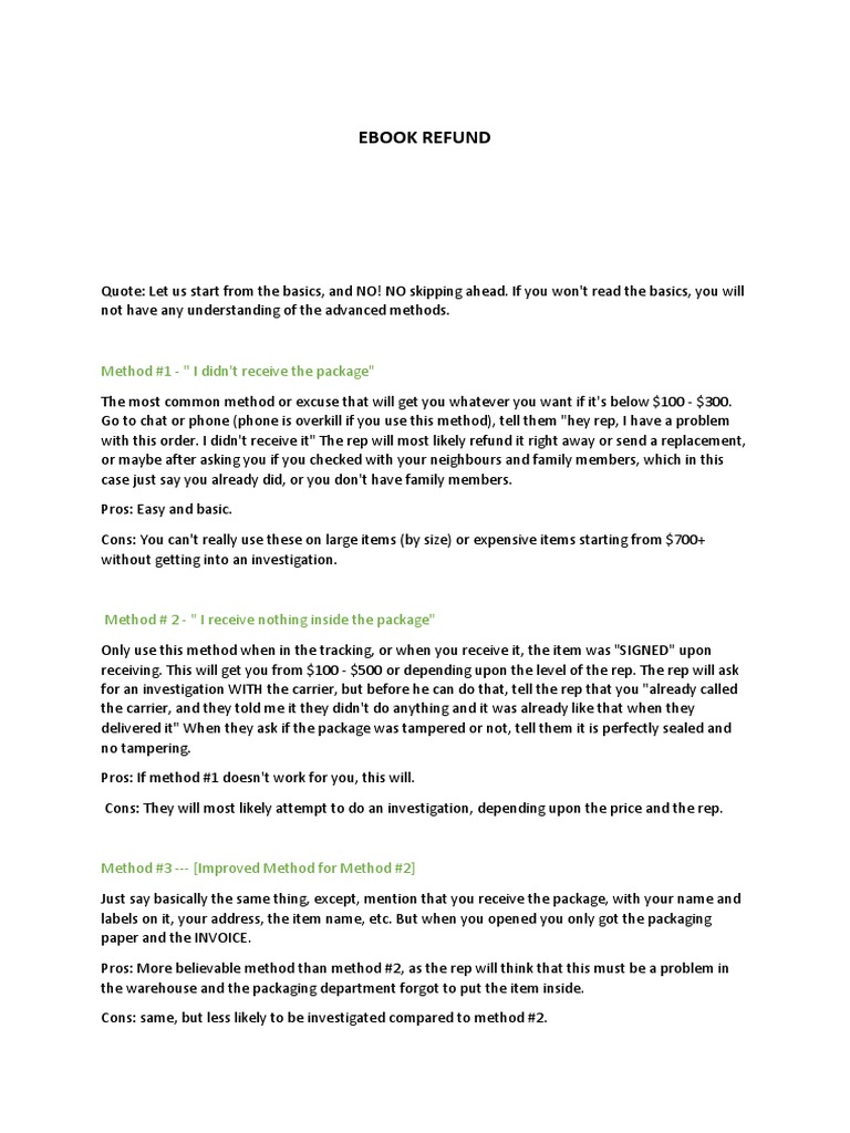 Ebook RefundSeFaireRembourserAchat PDF