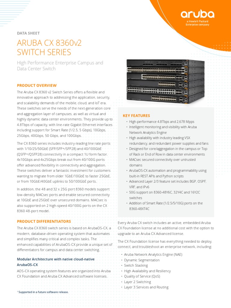 Aruba 8360-16y2c - Core | PDF | I Pv6 | Ip Address