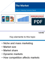 Business Alevel Year1 The Market PDF