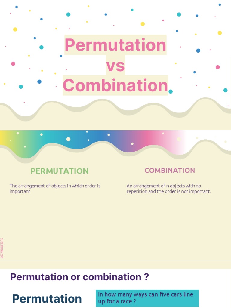 Permutation vs. Combination PDF