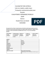 Evaluación nutricional de mujer de 36 años con bajo peso