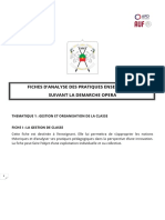 Fiches D'analyse Des Pratiques Enseignantes PDF