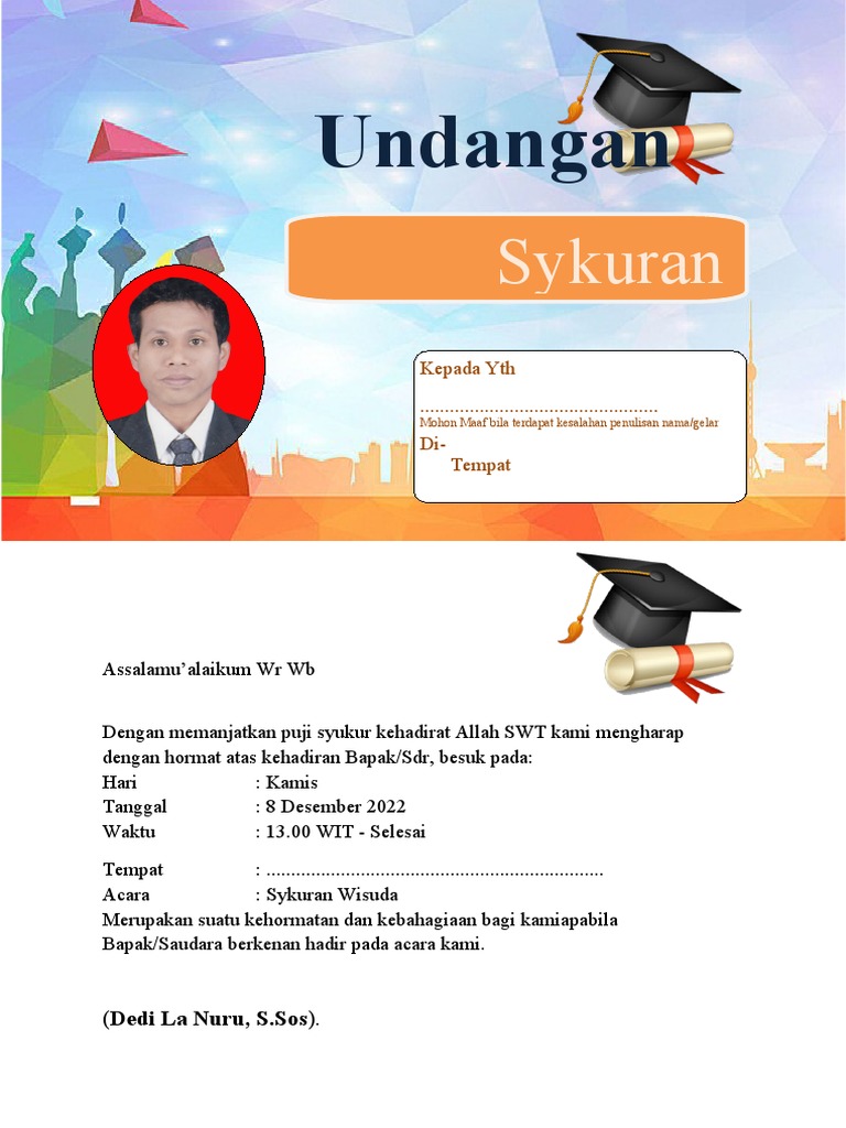 Undangan - Wisuda 1 | PDF