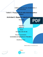 Actividad 2. Espectro Electromagnético.: Unidad 1 / Propagación de Ondas Electromagnéticas Planas