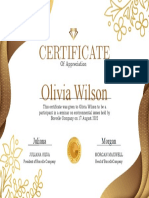 Gold Professional Seminar Certificate Landscape