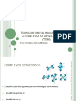 Teoria orbital molecular aplicada a complexos de metais de transição (TOM