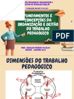 Projeto pedagógico, organização e gestão do trabalho escolar