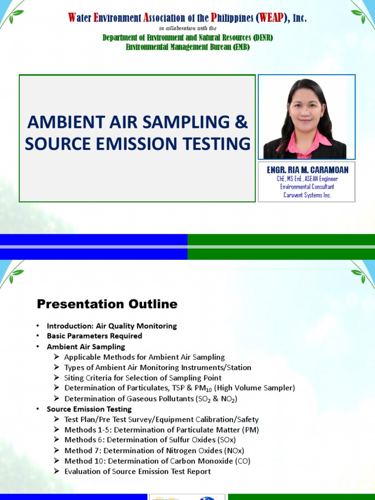 10.ambient Air Sampling and Source Emission Engr. Ria Caramoan. PDF