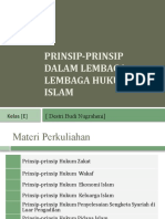 Prinsip-Prinsip Dalam Lembaga Hukum Islam