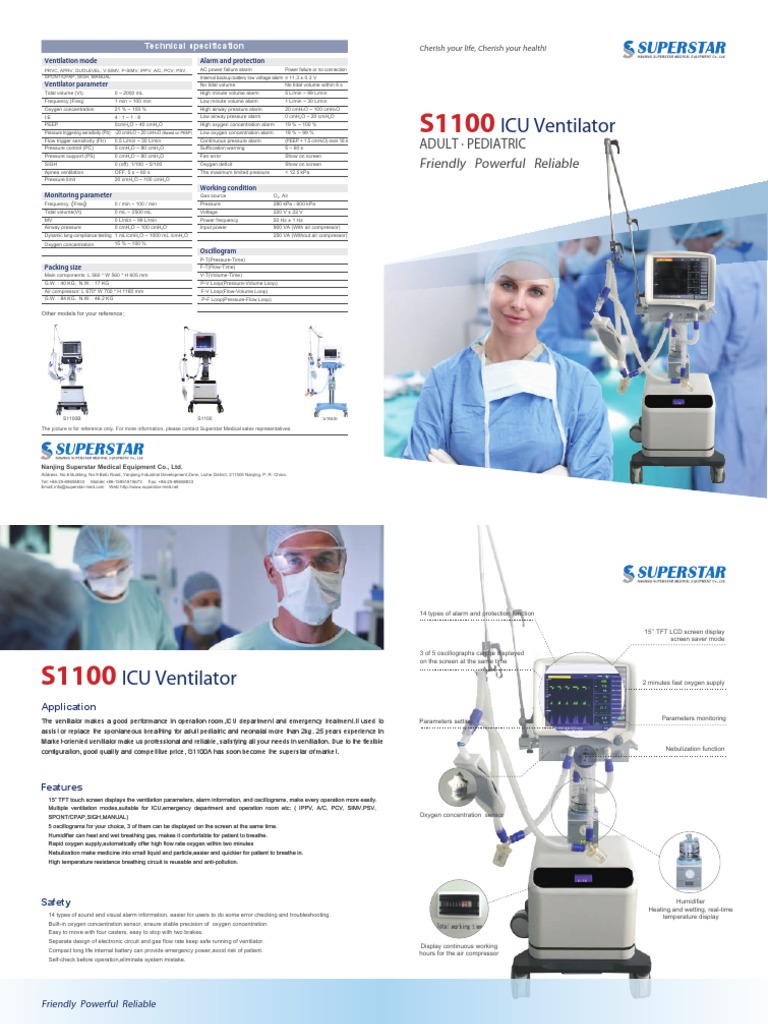ICU Ventilator S1100 2020(3) | PDF | Manufactured Goods | Equipment