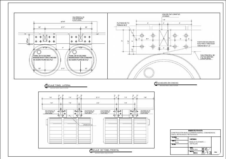 Construcción Muelle Flotante El Chico | PDF